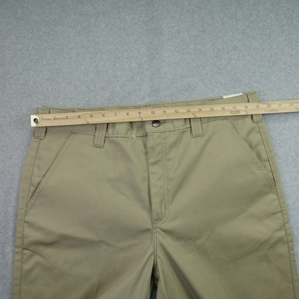 Carhartt Pants Mens 38x32 Khaki Relaxed Fit Twill Blended Work